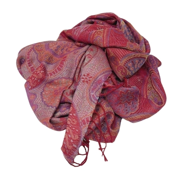 Bohemiam Style Large Shoulder Scarf With Tassels (One Size) - Picture 1 of 9